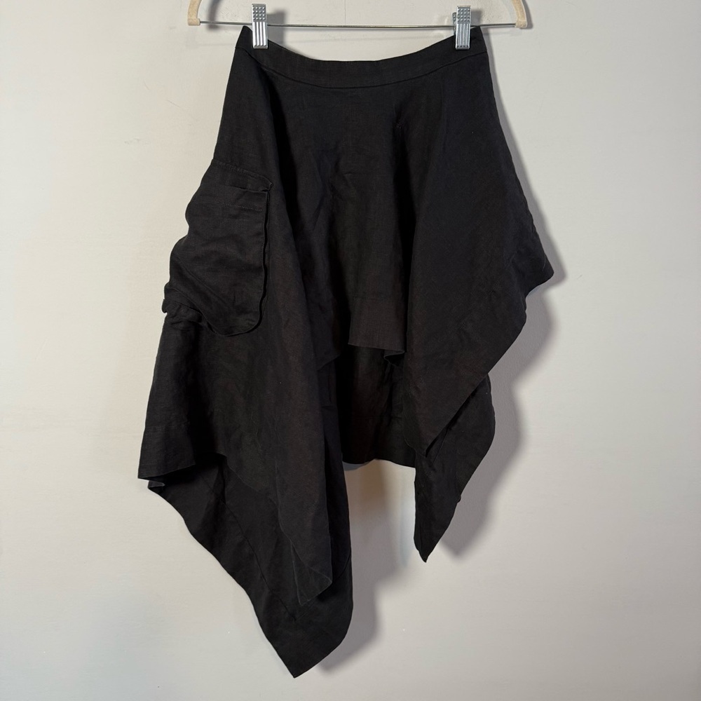 NINO Brand Asymmetrical Black Skirt, Size 1 (U.S. 2) Beautiful!